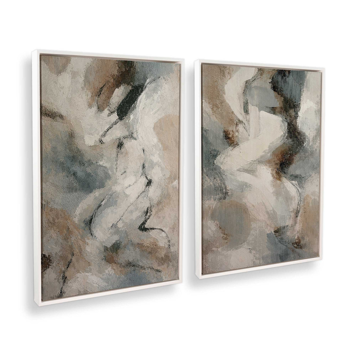[Color:Opaque White], Picture of art in a White frame at an angle