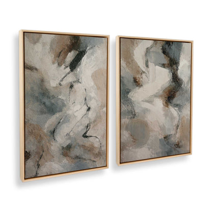 [Color:American Maple], Picture of art in a American Maple frame at an angle