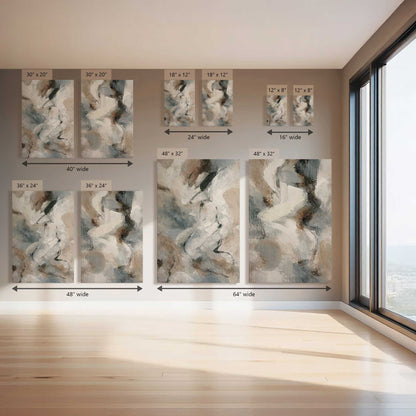 Tangled Neutrals, Set of 2 Canvas Prints