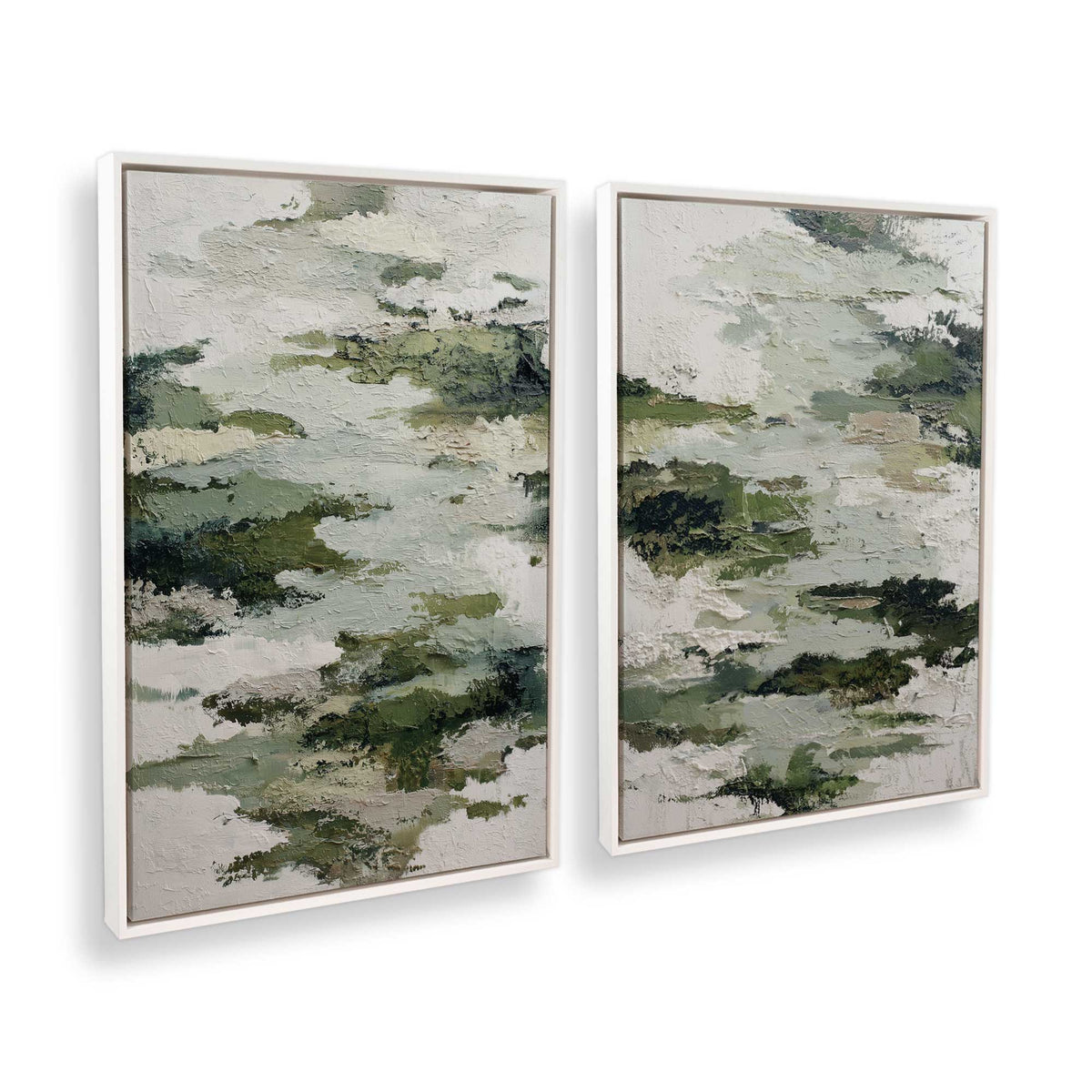 [Color:Opaque White], Picture of art in a White frame at an angle