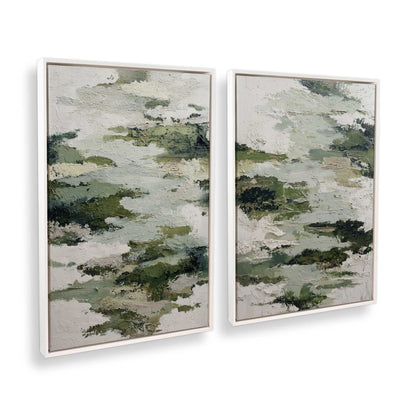 [Color:Opaque White], Picture of art in a White frame at an angle