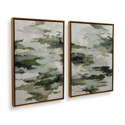 [Color:Polished Gold], Picture of art in a Polished Gold frame at an angle