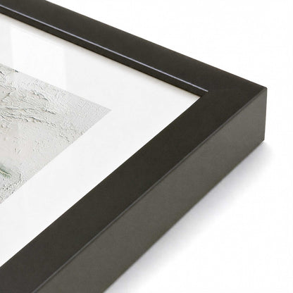 [Color:Satin Black], Picture of art in a Satin Black frame of the corner
