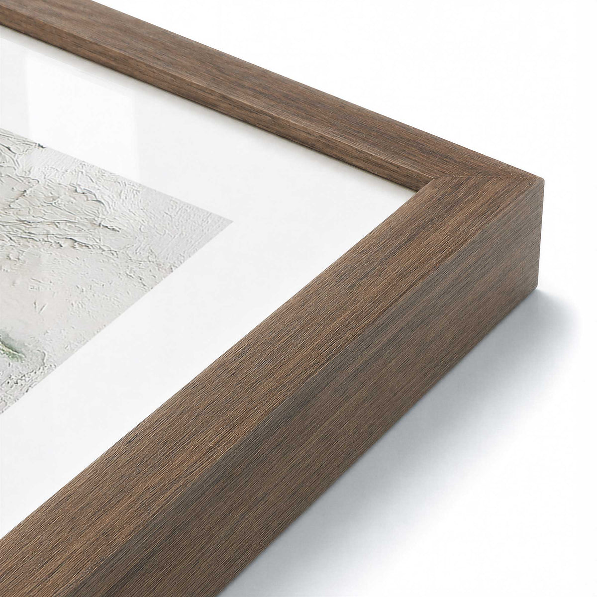 [Color:Walnut], Picture of art in a Walnut frame of the corner