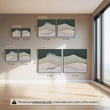 Seaglass Layers, Set of 2 Canvas Prints