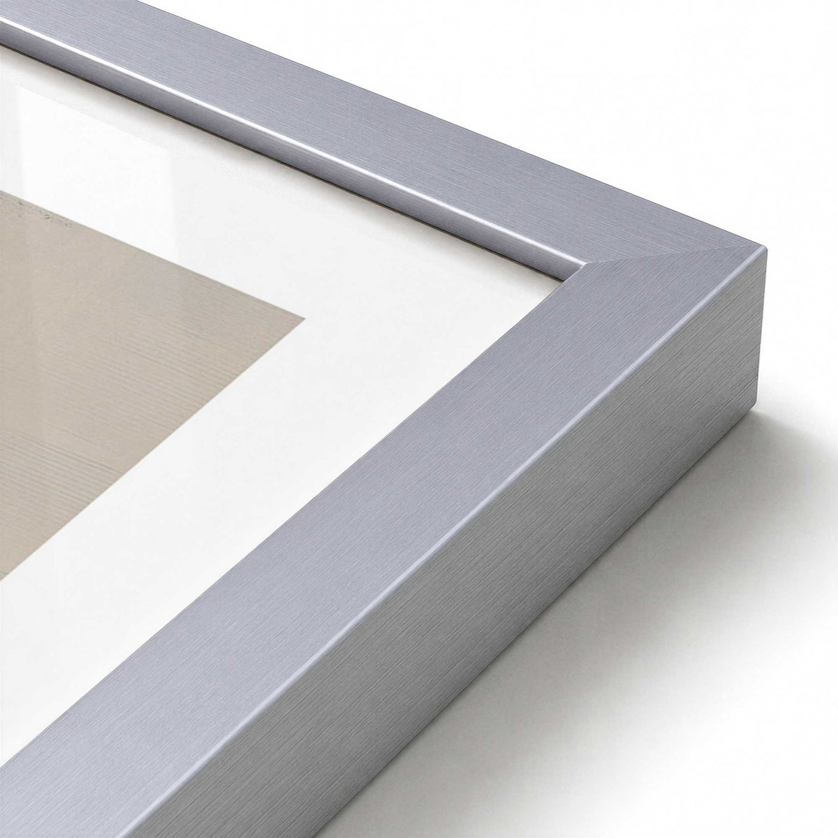 [Color:Polished Chrome], Picture of art in a Polished Chrome frame of the corner