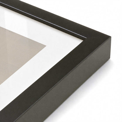 [Color:Satin Black], Picture of art in a Satin Black frame of the corner