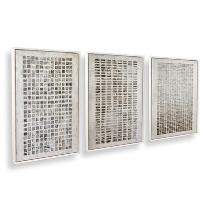 [Color:Opaque White], Picture of art in a White frame at an angle