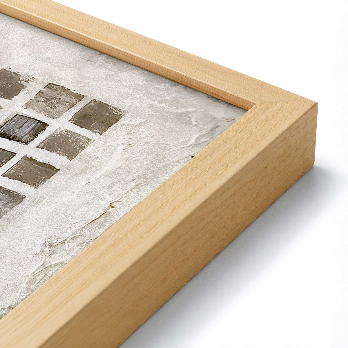 [Color:American Maple], Picture of art in an American Maple frame of the corner