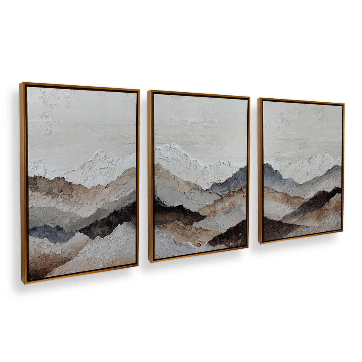 [Color:Polished Gold], Picture of art in a Polished Gold frame at an angle