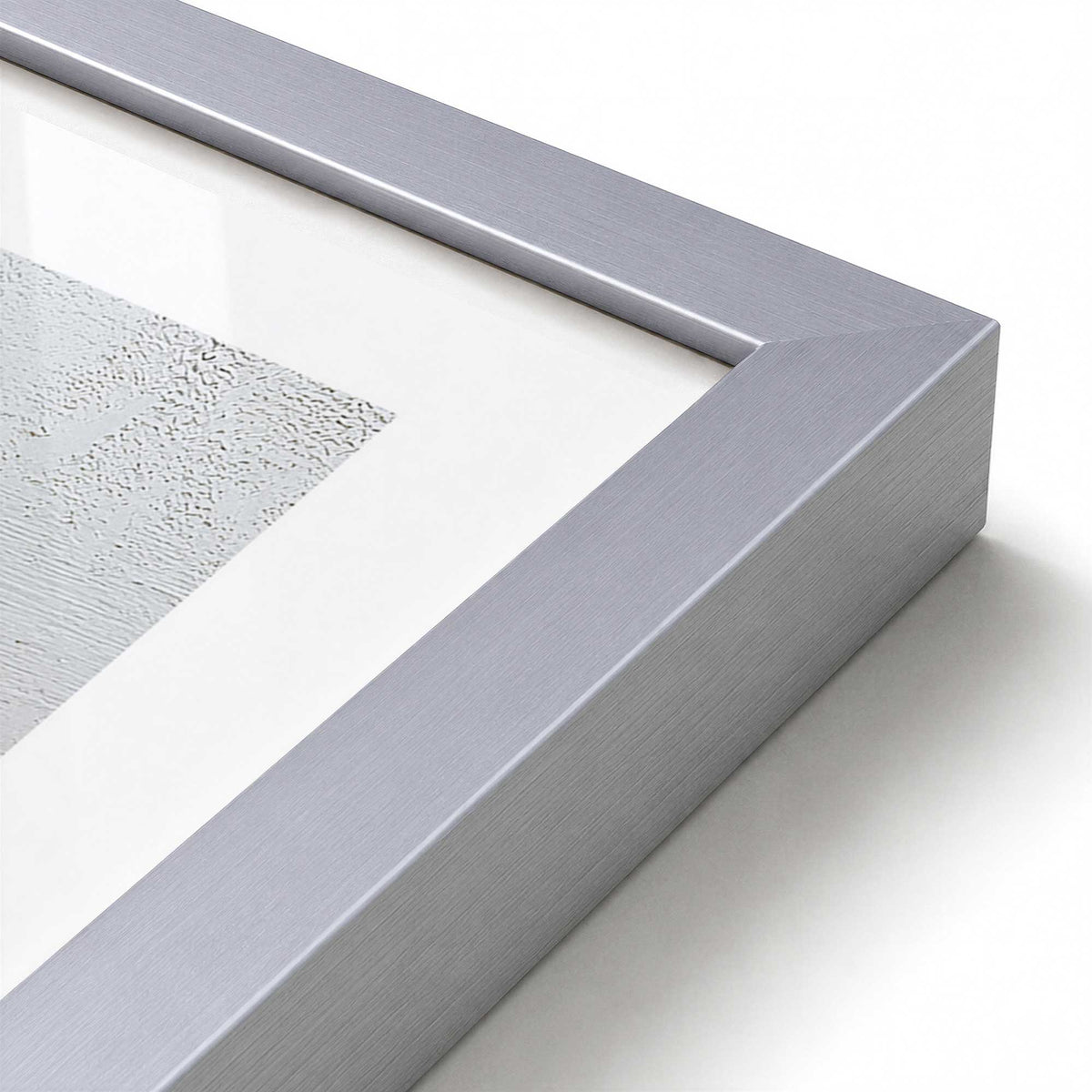 [Color:Polished Chrome], Picture of art in a Polished Chrome frame of the corner