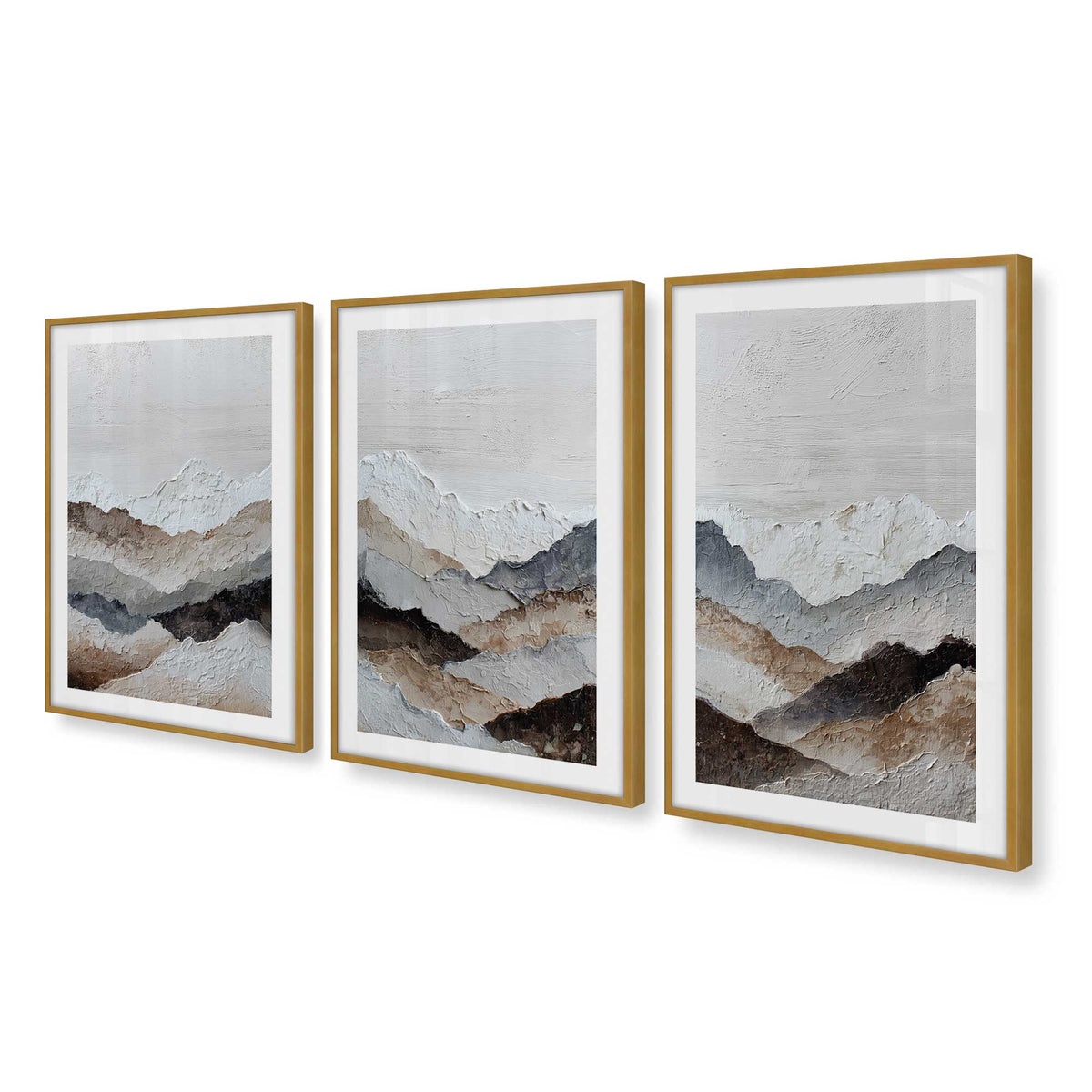 [Color:Polished Gold], Picture of art in a Polished Gold frame at an angle