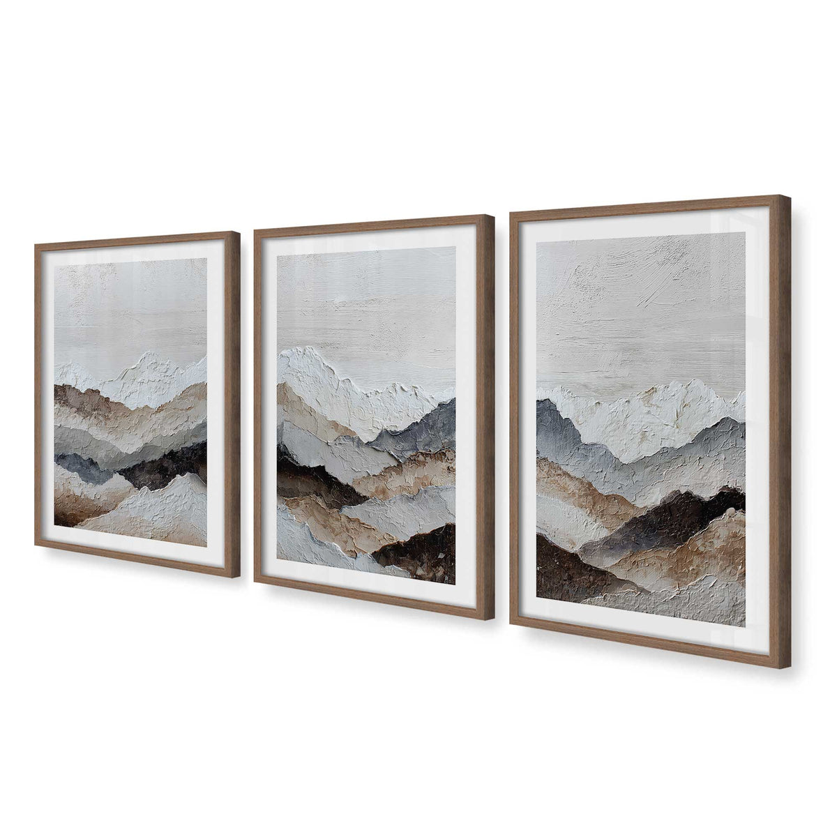 [Color:Walnut], Picture of art in a Walnut frame at an angle
