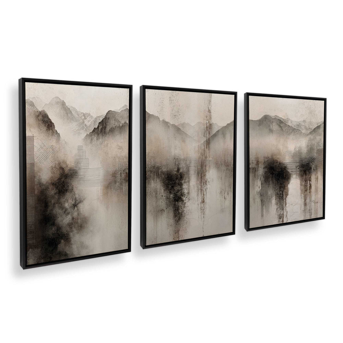 [Color:Satin Black], Picture of art in a Satin Black frame at an angle