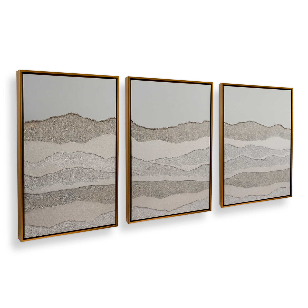 [Color:Polished Gold], Picture of art in a Polished Gold frame at an angle