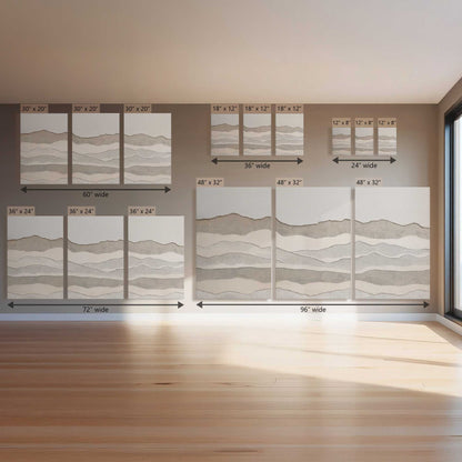 Soft Dune Layers, Set of 3 Canvas Prints