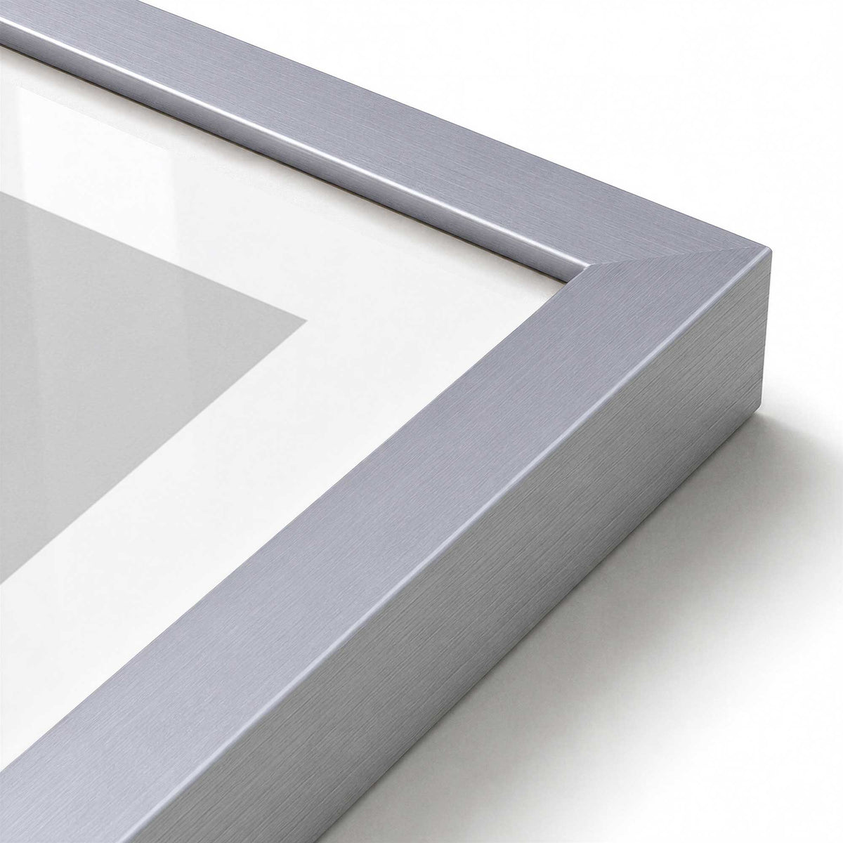 [Color:Polished Chrome], Picture of art in a Polished Chrome frame of the corner