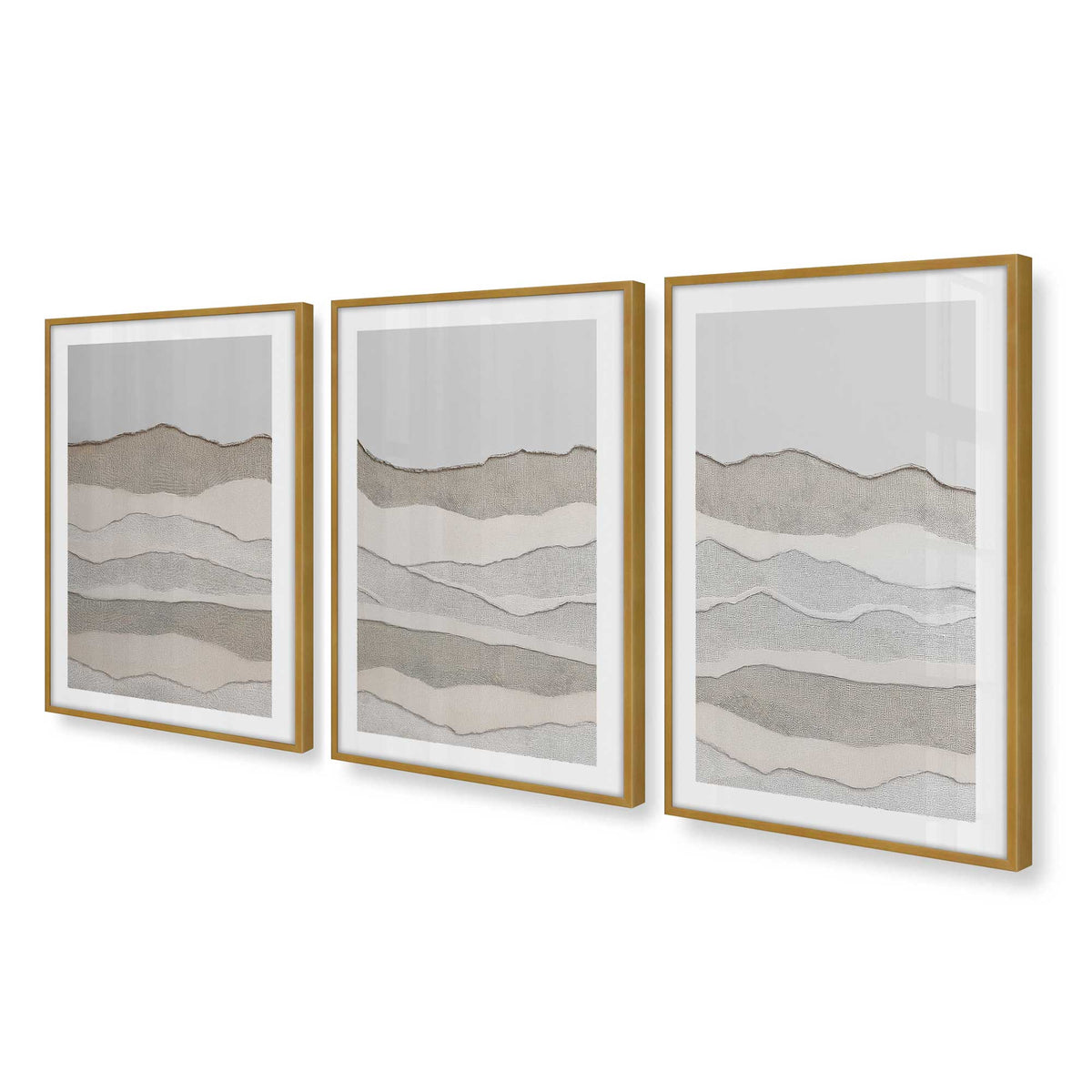 [Color:Polished Gold], Picture of art in a Polished Gold frame at an angle