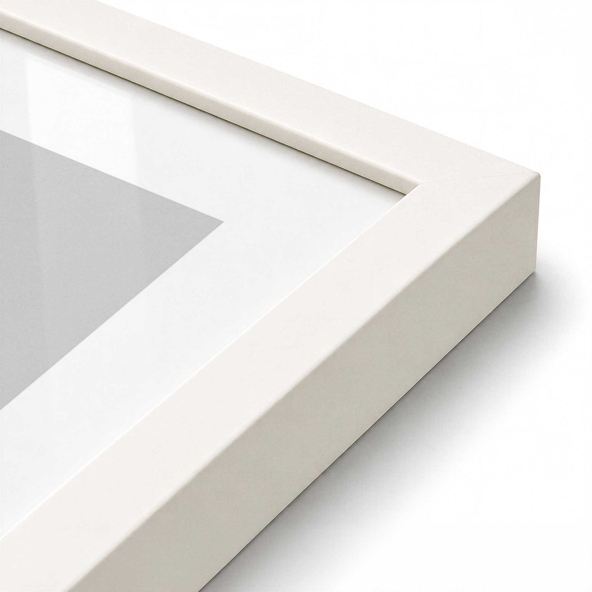 [Color:Opaque White], Picture of art in an Opaque White frame of the corner