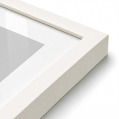 [Color:Opaque White], Picture of art in an Opaque White frame of the corner
