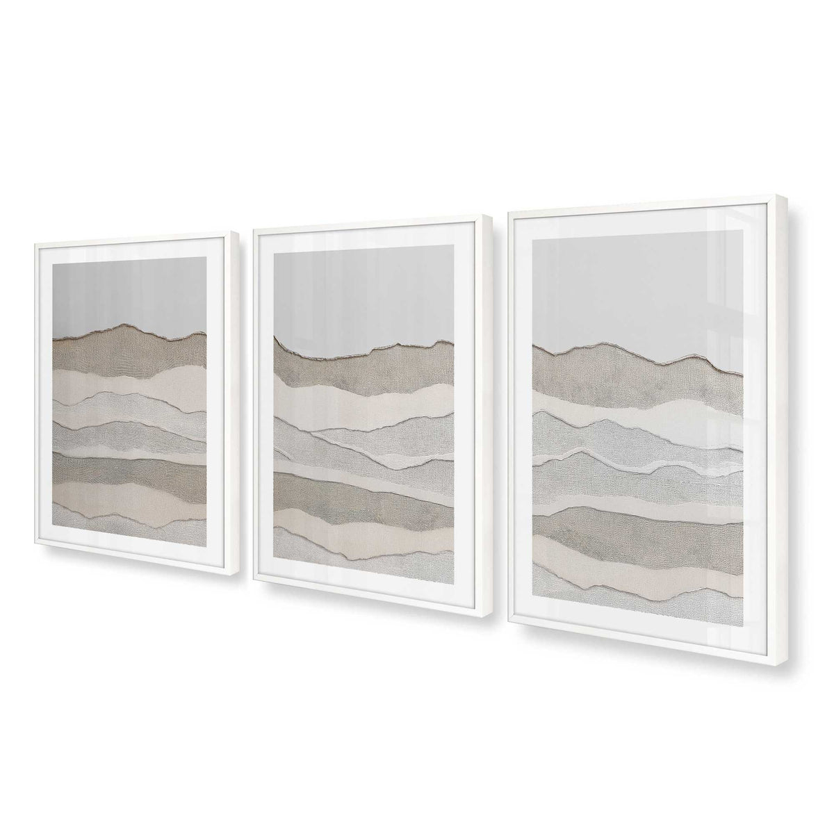 [Color:Opaque White], Picture of art in an Opaque White frame at an angle