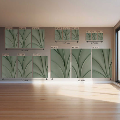Sage Flow, Set of 3 Canvas Prints