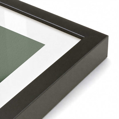 [Color:Satin Black], Picture of art in a Satin Black frame of the corner