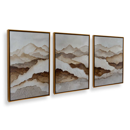 [Color:Polished Gold], Picture of art in a Polished Gold frame at an angle