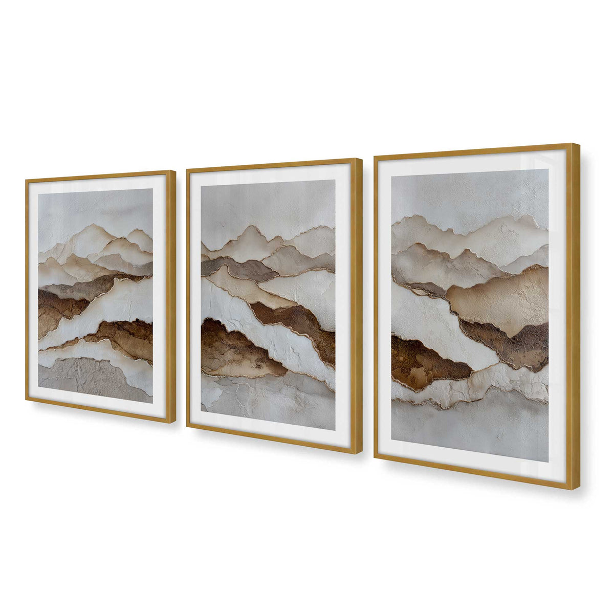 [Color:Polished Gold], Picture of art in a Polished Gold frame at an angle