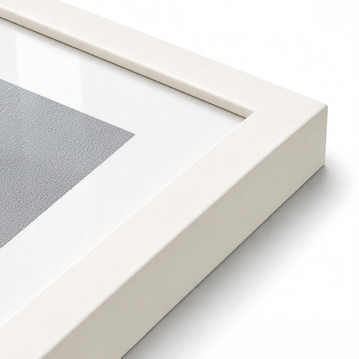 [Color:Opaque White], Picture of art in an Opaque White frame of the corner