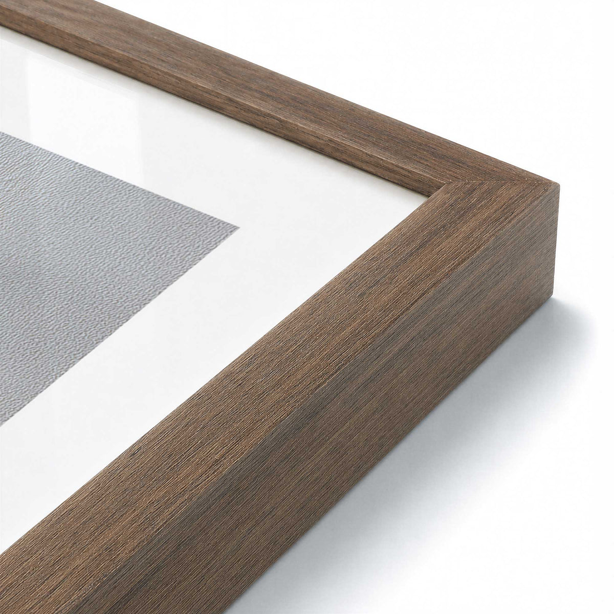 [Color:Walnut], Picture of art in a Walnut frame of the corner