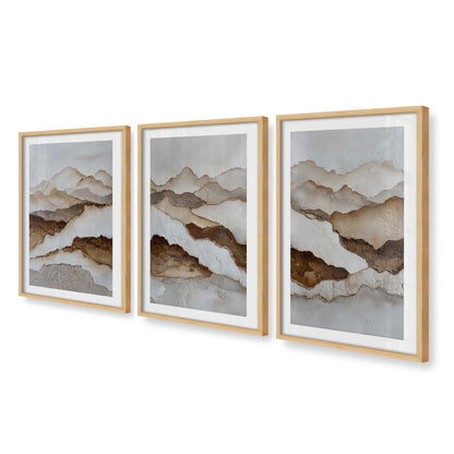[Color:American Maple], Picture of art in an American Maple frame at an angle