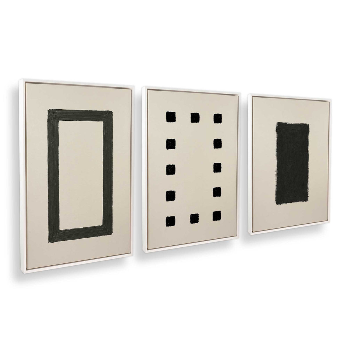 [Color:Opaque White], Picture of art in a White frame at an angle