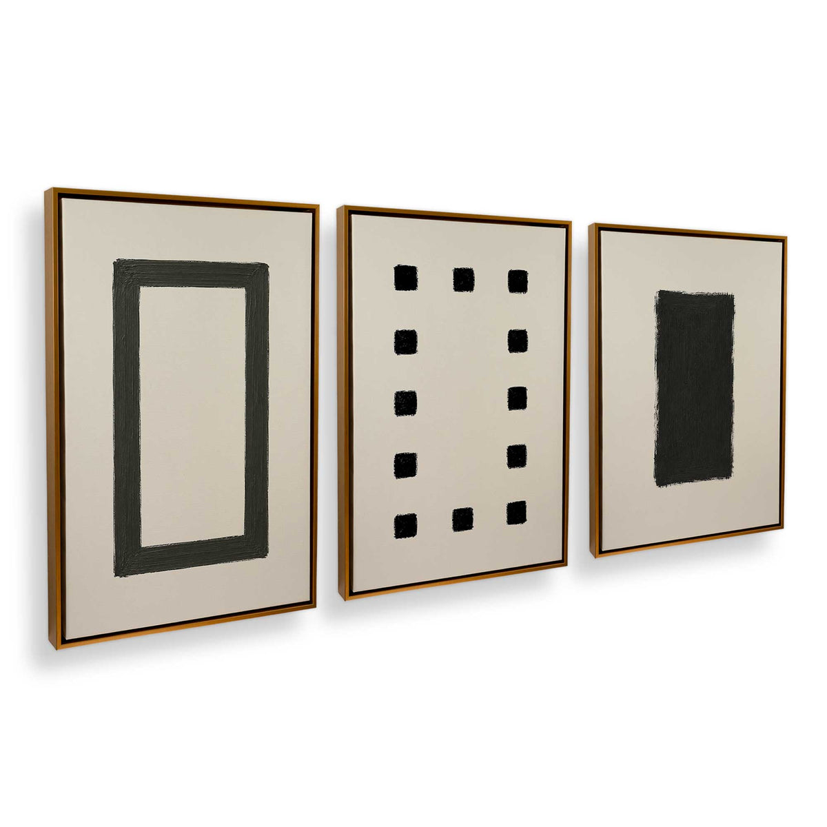 [Color:Polished Gold], Picture of art in a Polished Gold frame at an angle