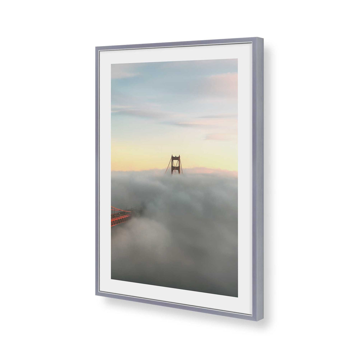 [Color:Polished Chrome], Picture of art in a Polished Chrome frame of the corner