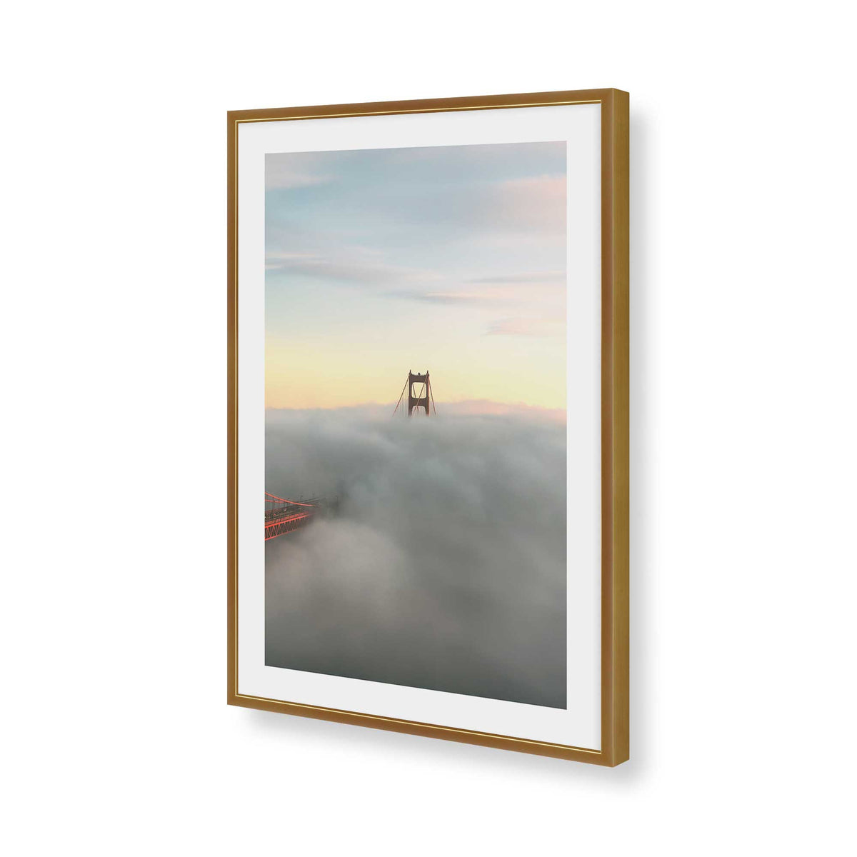 [Color:Polished Gold], Picture of art in a Polished Gold frame of the corner