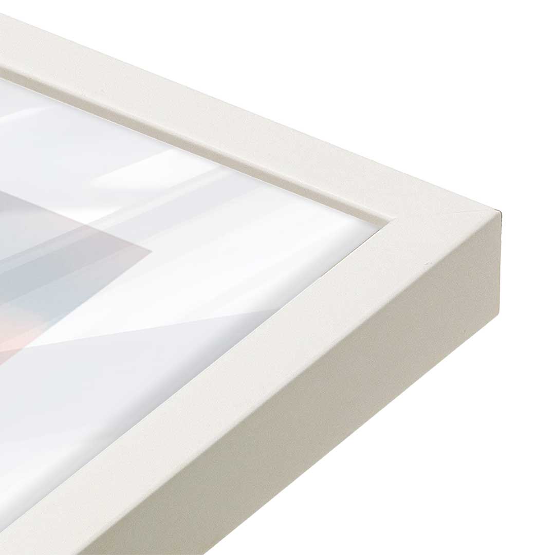 [Color:Opaque White], Picture of art in a Opaque White frame at an angle