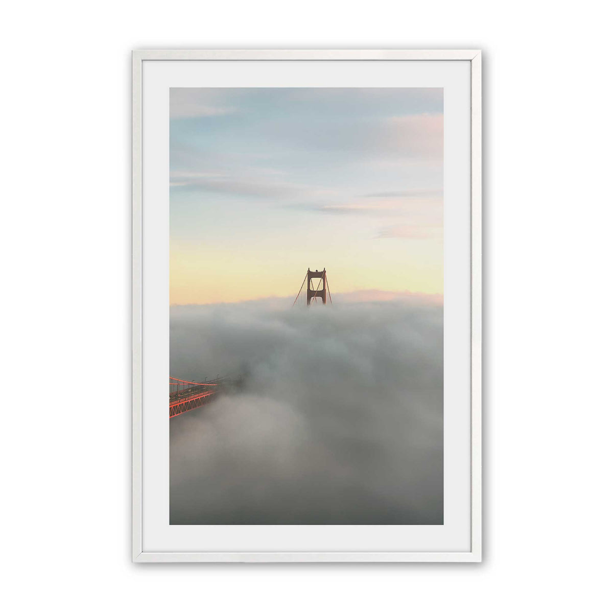 [Color:Opaque White], Picture of art in a Opaque White frame