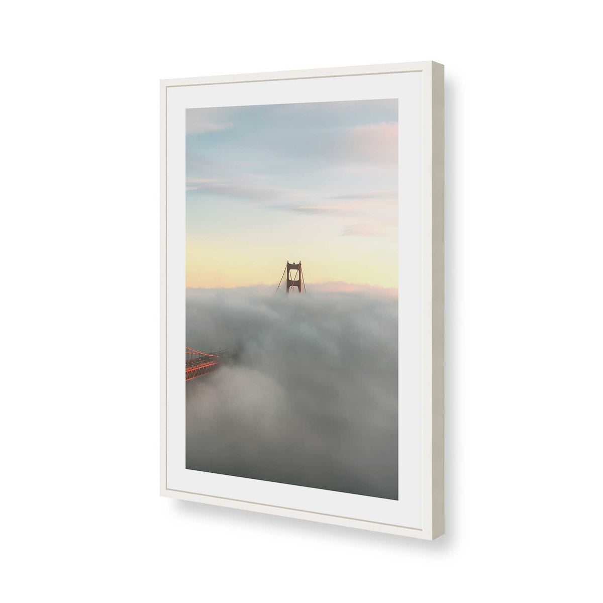 [Color:Opaque White], Picture of art in a Opaque White frame of the corner