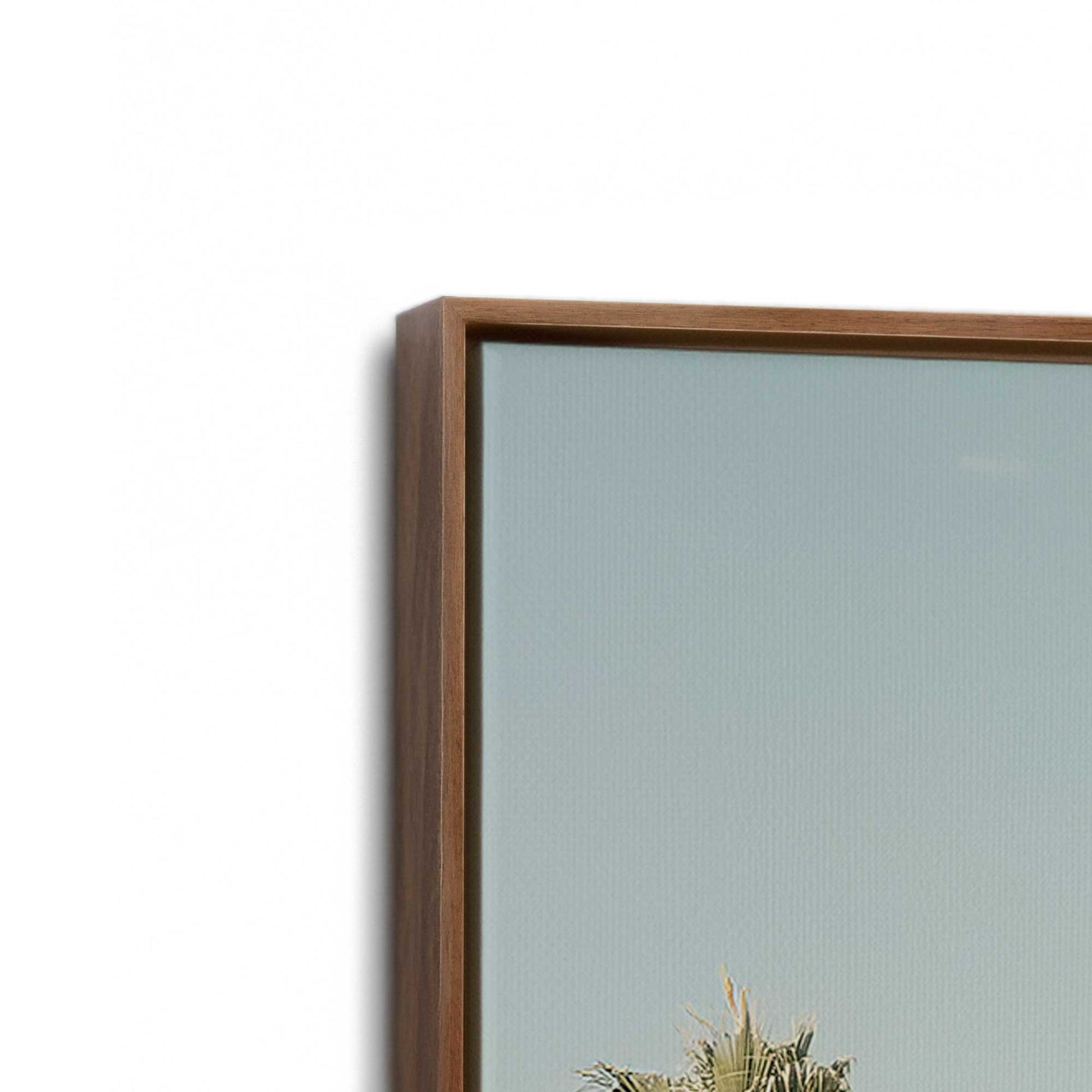 [Color:Walnut], Picture of art in a Walnut frame at an angle