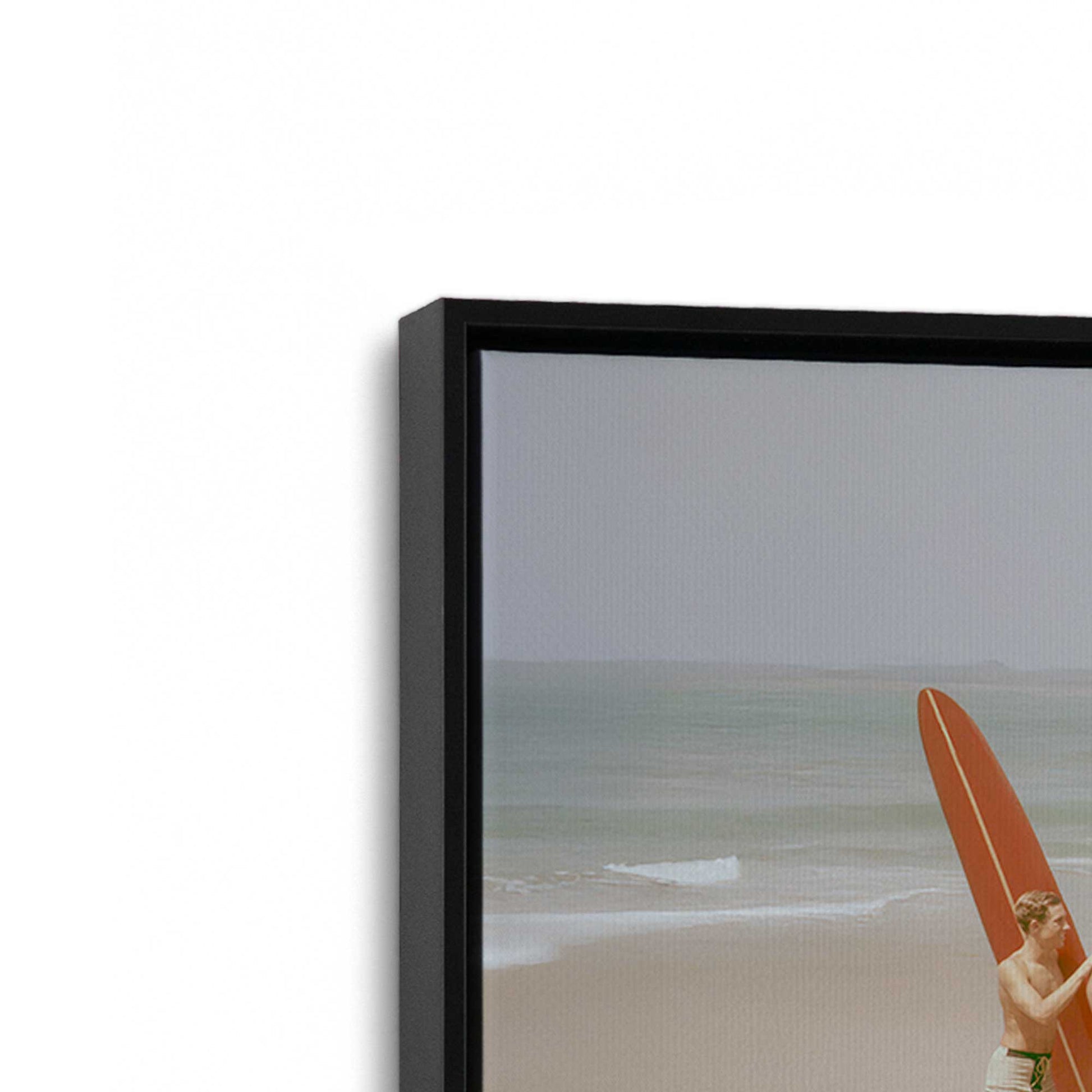 [Color:Satin Black], Picture of art in a Satin Black frame at an angle