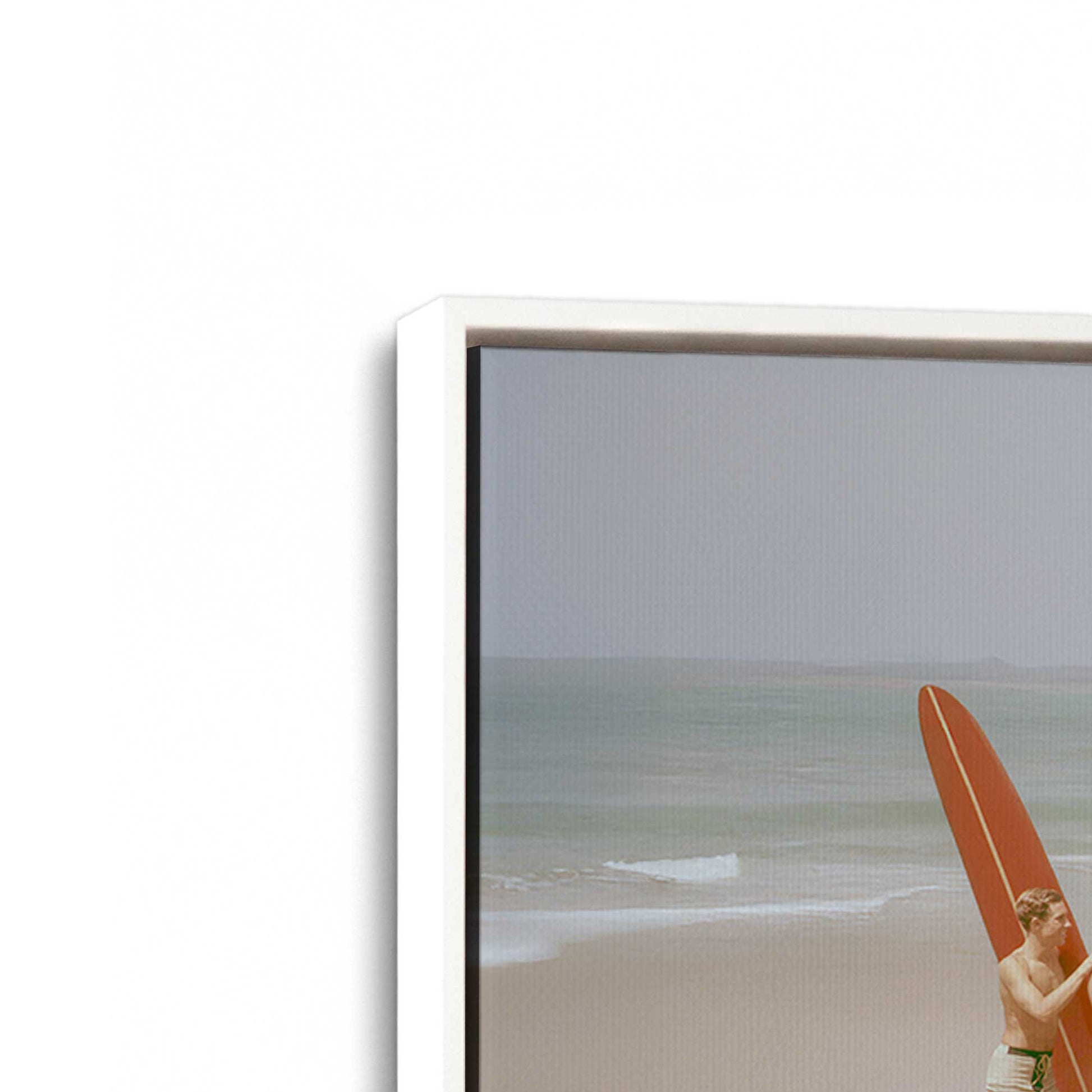 [Color:Opaque White], Picture of art in a White frame at an angle