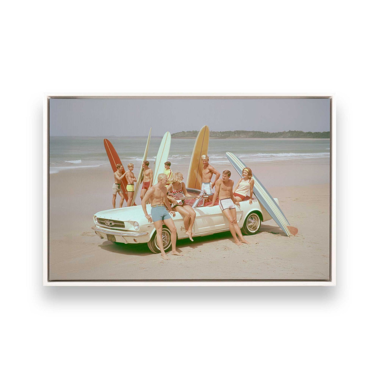 [Color:Opaque White], Picture of art in a White frame