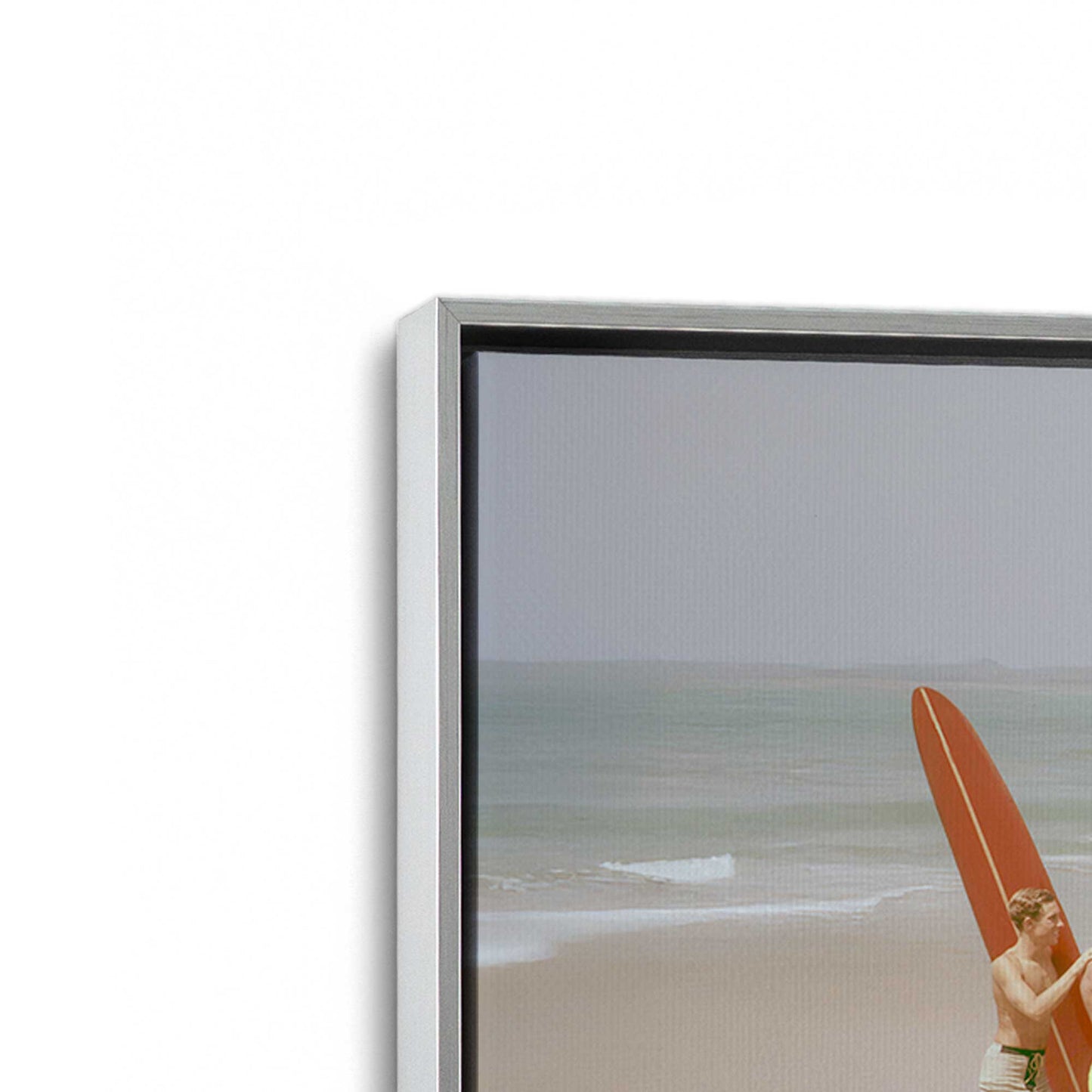 [Color:Polished Chrome], Picture of art in a Polished Chrome frame at an angle