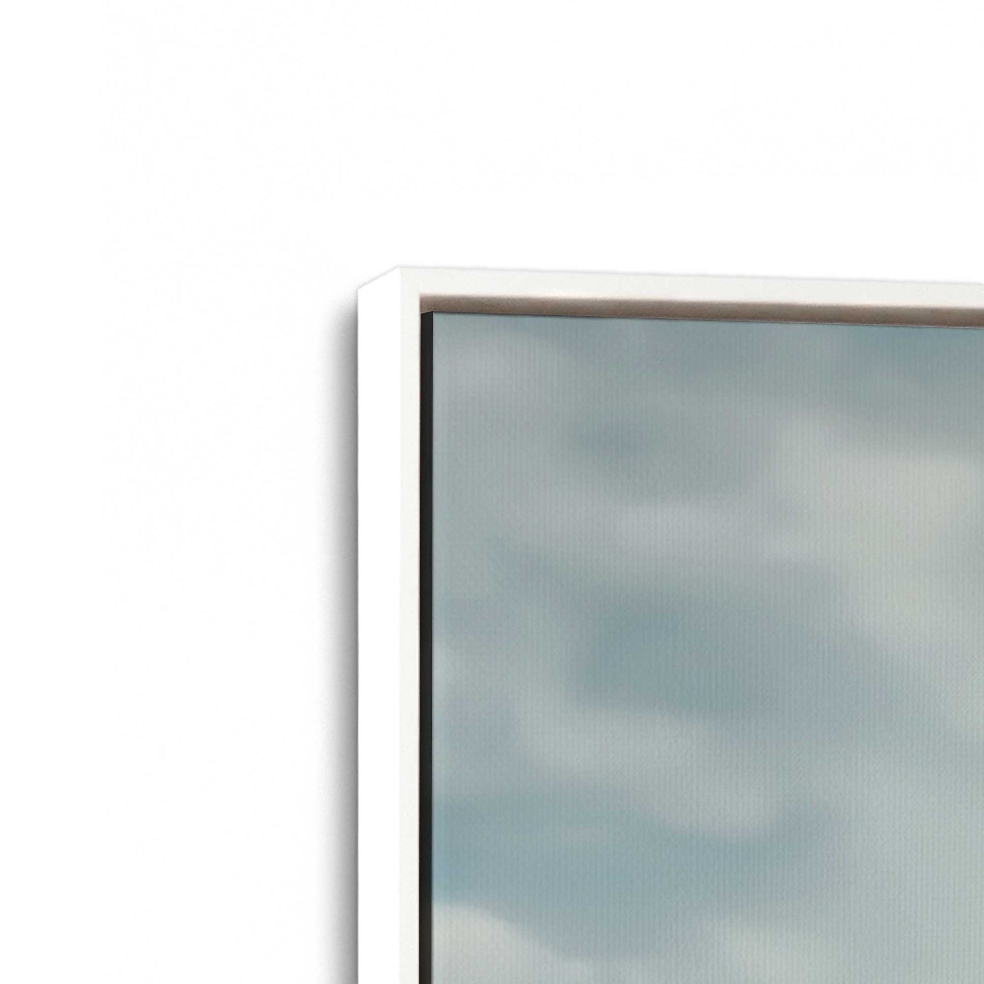 [Color:Opaque White], Picture of art in a White frame at an angle