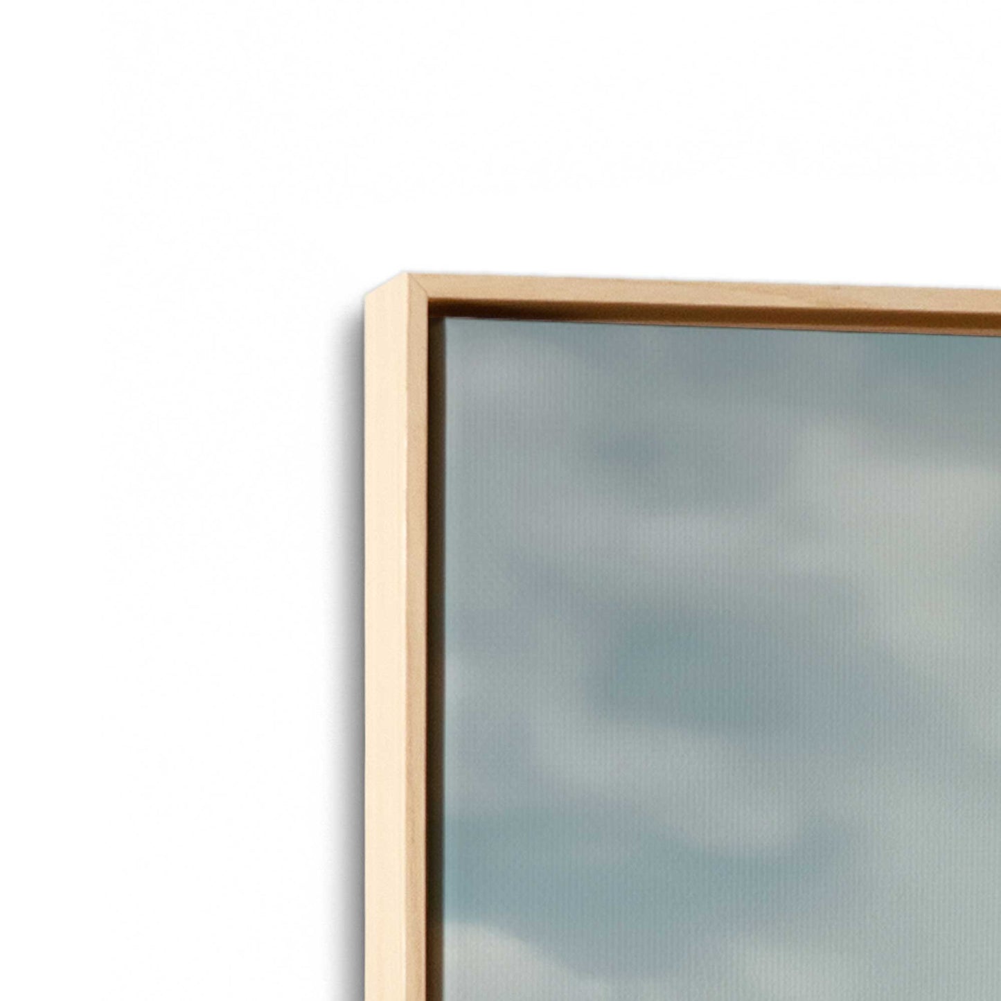 [Color:American Maple], Picture of art in a American Maple frame at an angle