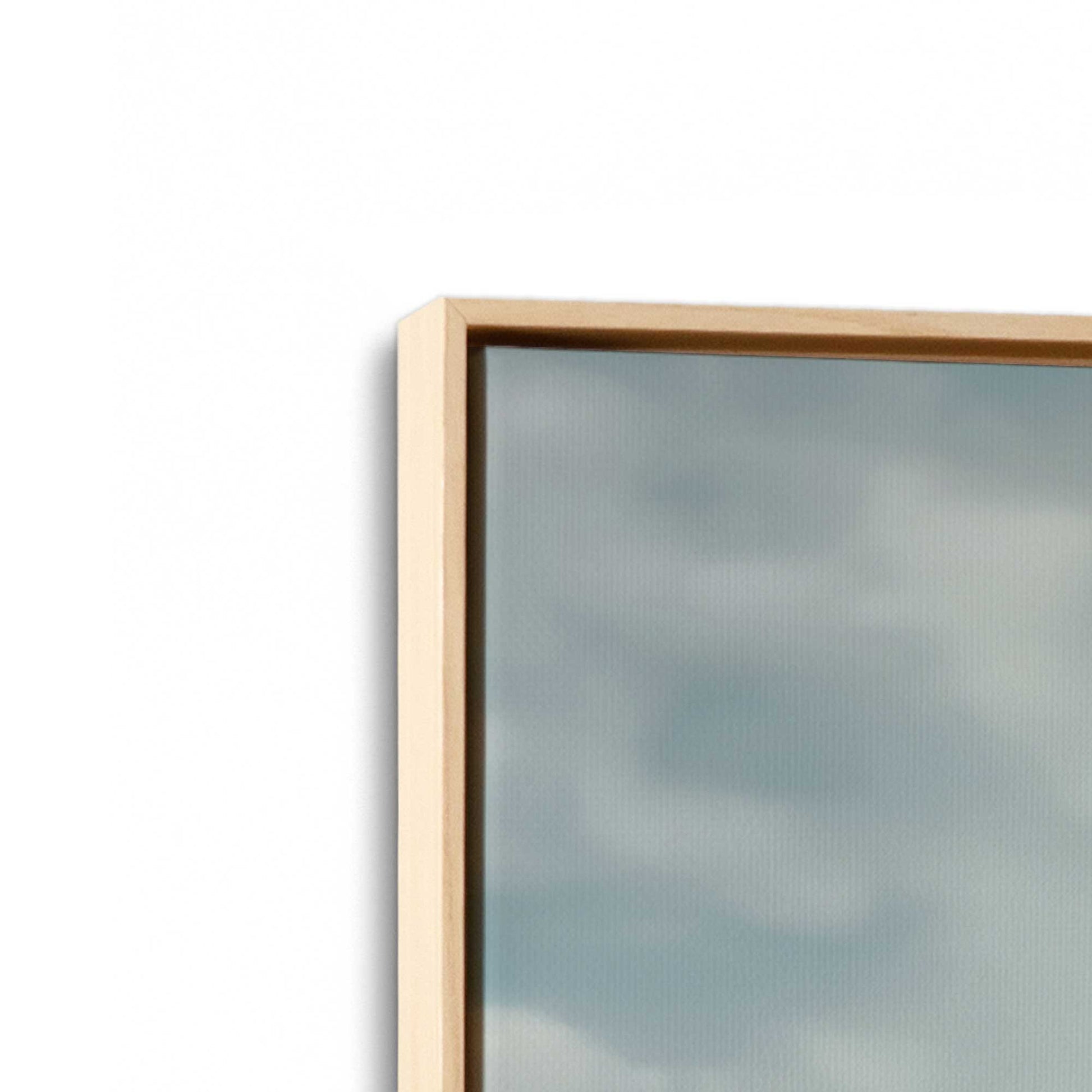 [Color:American Maple], Picture of art in a American Maple frame at an angle
