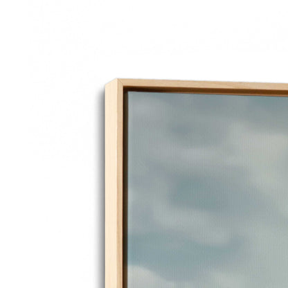 [Color:American Maple], Picture of art in a American Maple frame at an angle
