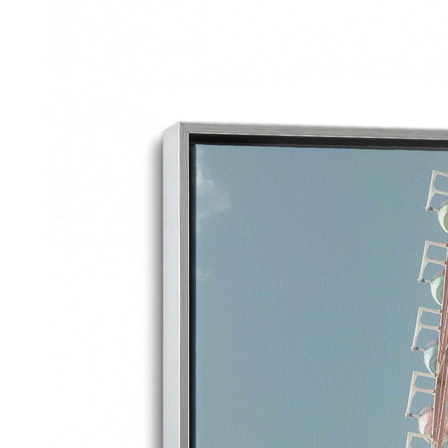 [Color:Polished Chrome], Picture of art in a Polished Chrome frame at an angle