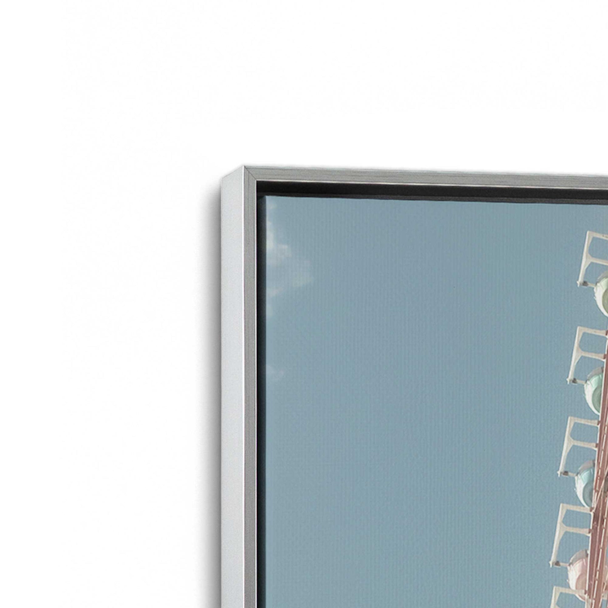 [Color:Polished Chrome], Picture of art in a Polished Chrome frame at an angle